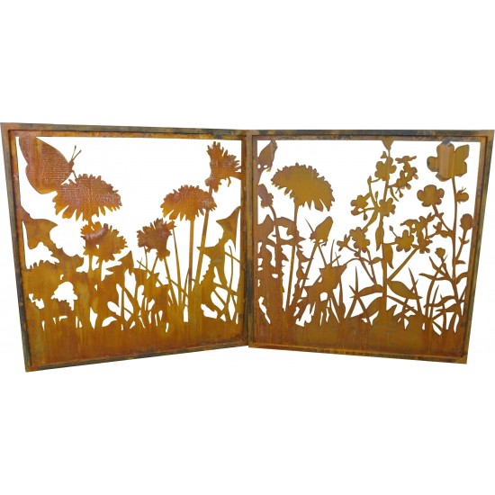 Wiesenzaun "B" mit Umrandung  Höhe 100 cm - Breite 100 cm Sichtschutz 