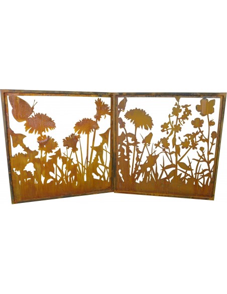 Wiesenzaun "B" mit Umrandung  Höhe 100 cm - Breite 100 cm Sichtschutz 