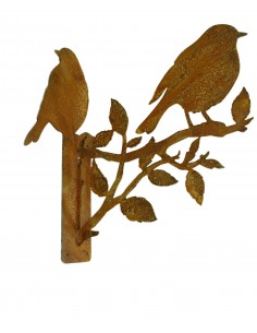 Stabile Wanddekoration geschmückter Ast mit Vögeln