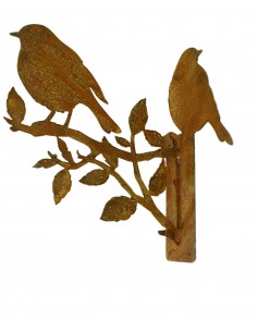 Stabile Wanddekoration geschmückter Ast mit Vögeln 2