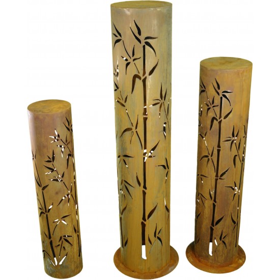 Verschiedene Größen Bambussäulen, edle Rostdeko