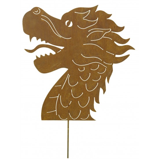 Gartenstecker Drache 3teilig - Höhe 50 cm