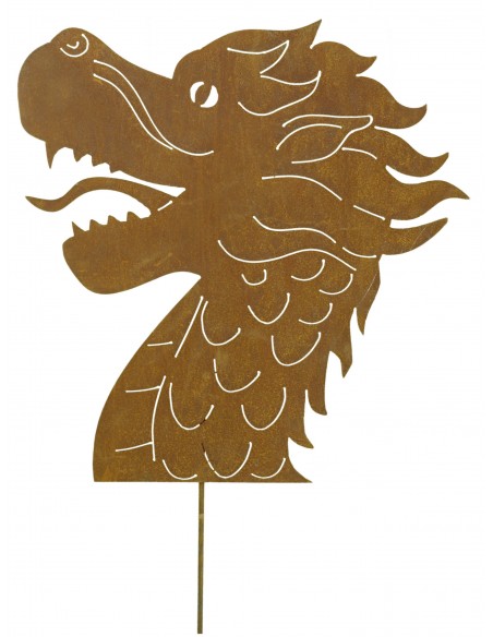 Gartenstecker Drache 3teilig - Höhe 50 cm