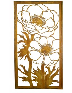Paravent Anemonenmotiv sehr dekorativ im Bauerngarten