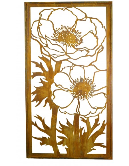 Paravent Anemonenmotiv sehr dekorativ im Bauerngarten