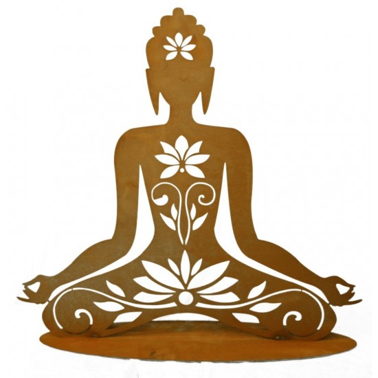 Hindu Gartenfigur aus Metall Buddha
