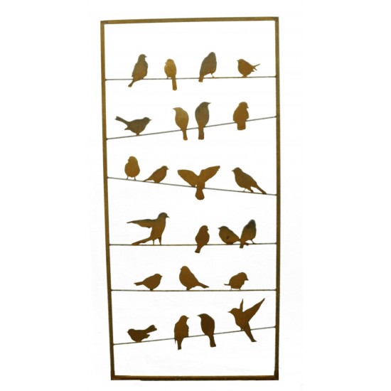 Vogel Paravent Bird  190cm x 90xm - Sichtschutz Metall