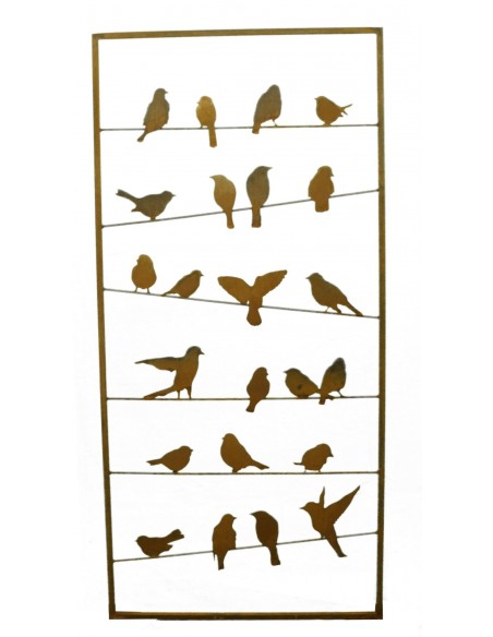 Vogel Paravent Bird  190cm x 90xm - Sichtschutz Metall