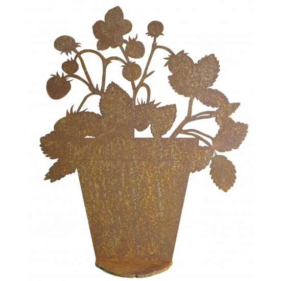 Edelrost Metall Deko Erdbeeren