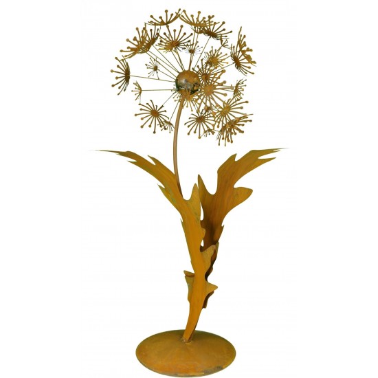 Große Deko Pusteblume in Rostoptik