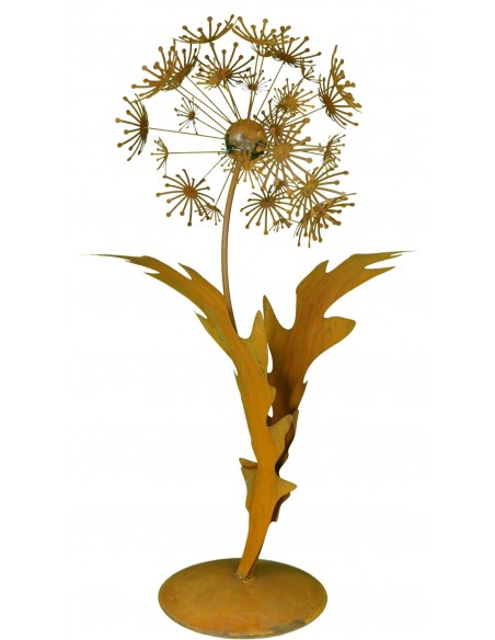 Große Deko Pusteblume in Rostoptik