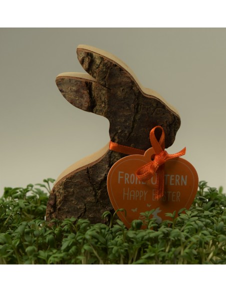 Holz Osterdeko Hase
