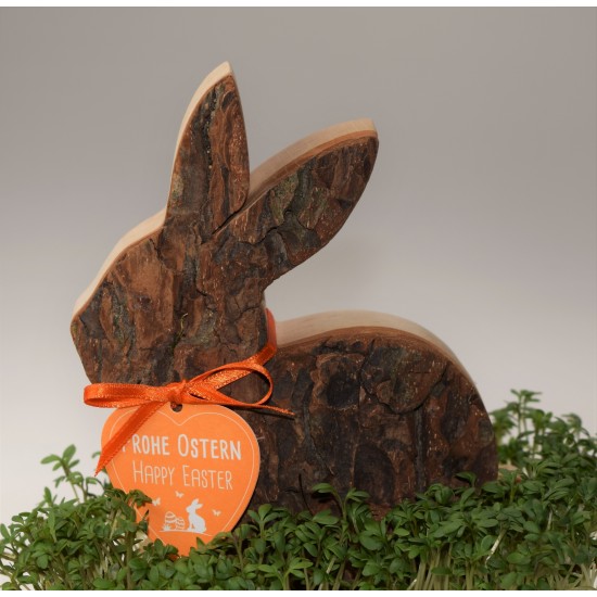 Tischdeko Hase aus Holz