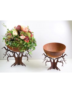 Edelrost Halbkugel Schale 60 cm Ø 2