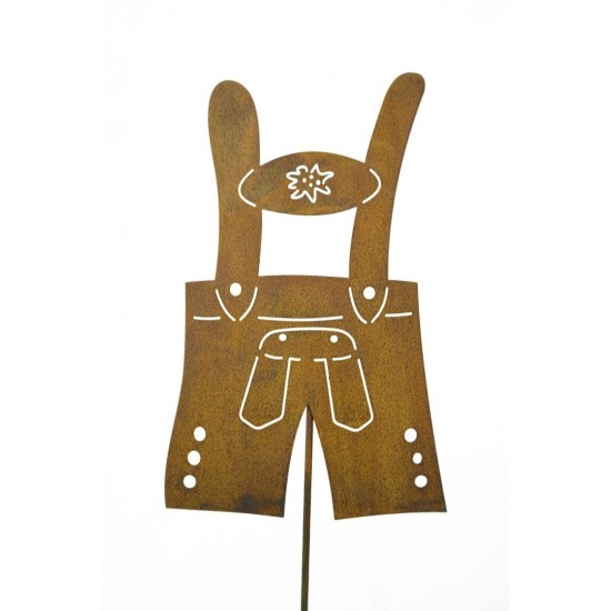 Gartenstecker Lederhose 35 cm x 22 cm