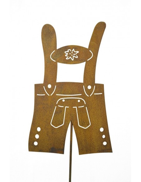 Gartenstecker Lederhose 35 cm x 22 cm