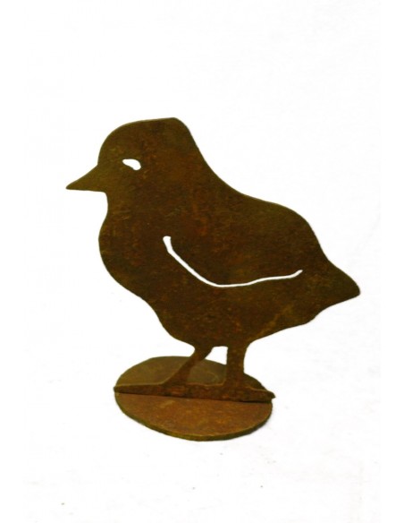Edelrost Küken stehend, Höhe 10 cm