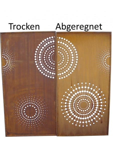 DOT Paravent 1 Sichtschutzwand mit Kreisen u. großen Punkten 200 cm hoch - moderner