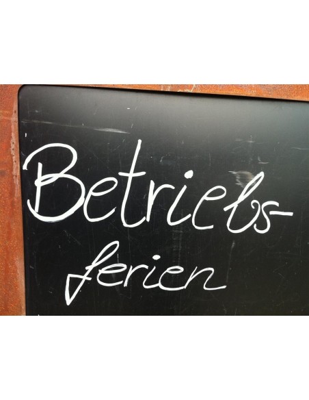 Betriebsferien Schild Betriebsferien Schild