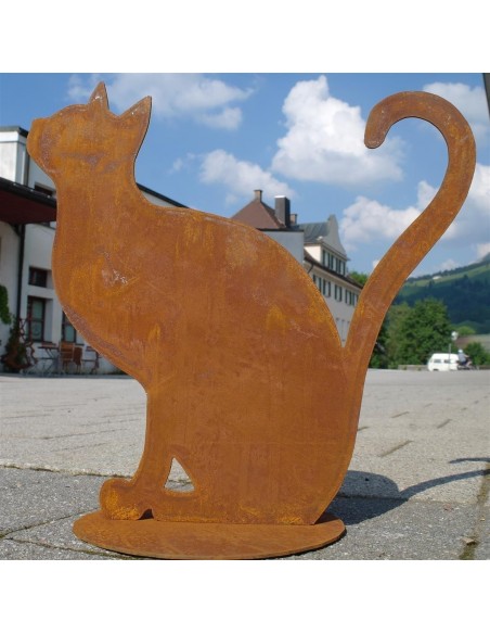 Edelrost Gartendeko Katze