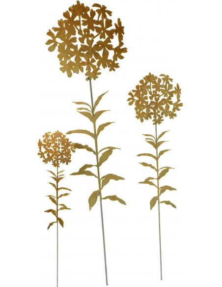 Edelrost Gartenstecker Phlox mit Blättern Ø 30 cm Höhe 145 cm 