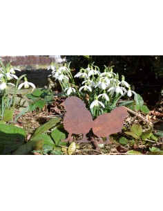 Bauernhof Tier Kükenpaar stehend, 7 cm hoch, 10 cm lang 2