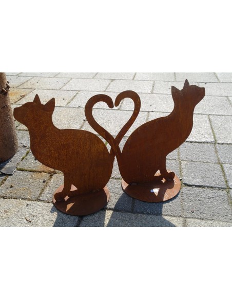 Metallkatzen aus rost Saremo