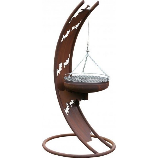 Designer Schwenkgrill Aus Metall kein Cortenstahl Grillrost höhenverstellbar
