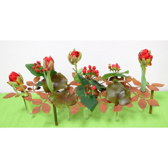 Tischdeko Blumen und Rost Accesoire