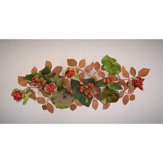 Tischdeko Idee mit Edelrost und Blumen