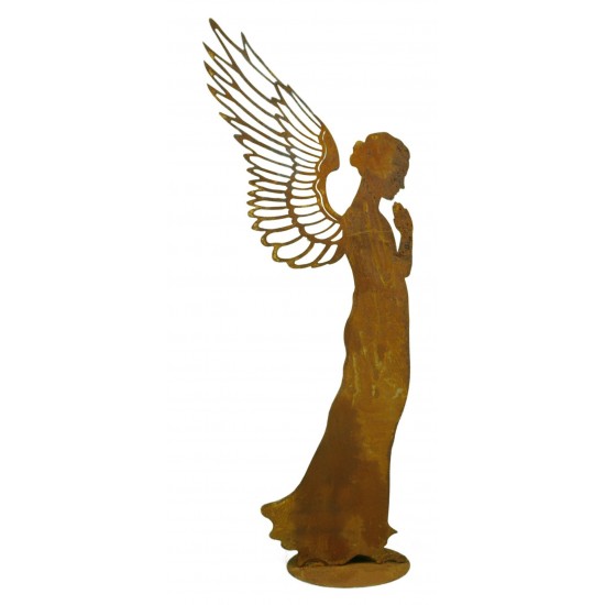 Glitzer Flügel Gold Weihnachts Deko Steh Figur Schutz Engel betende Hände Advent 