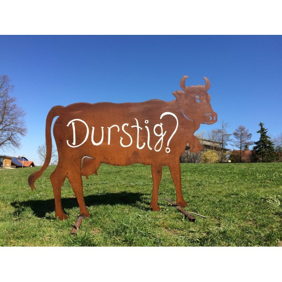 Deko Kuh lebensgroß 140 x 200 cm Tierfigur für den Garten