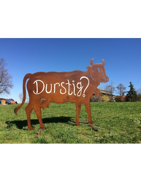 Deko Kuh lebensgroß 140 x 200 cm - Tierfigur für den Garten