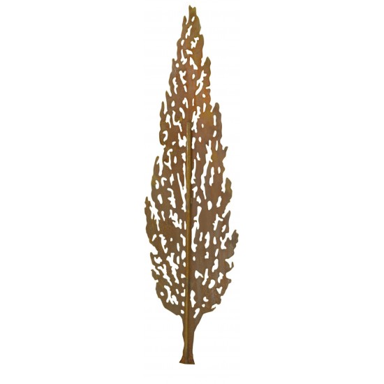 Metallbaum Zypresse in dunkelbrauner Rostoptik