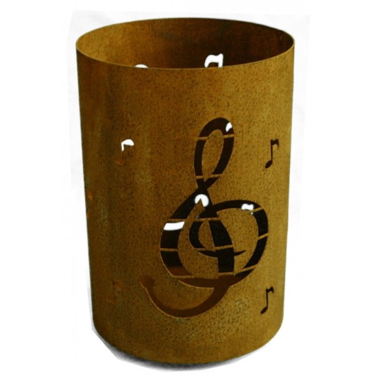 Noten Windlicht 14 x 20 cm