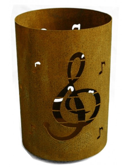 Noten Windlicht 14 x 20 cm