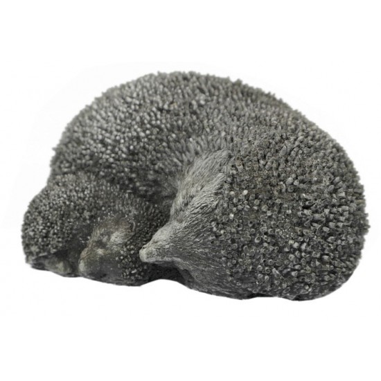 Steinguss Igelpaar, Mutter mit Baby