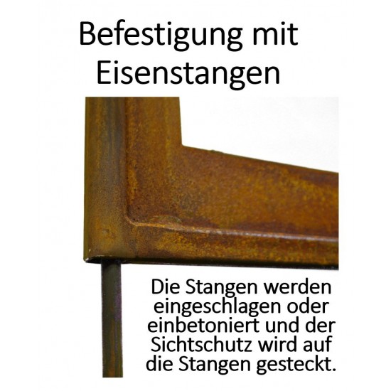 Befestigung Sichtschutzwand Metall