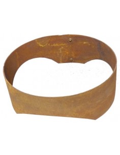 Ring aus Metall rostig als Untergestell für Feuerschale oder Kugel
