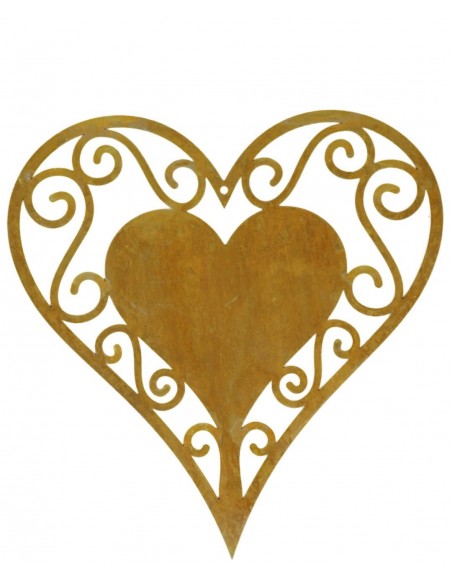 filigranes Herz als Gartendeko
