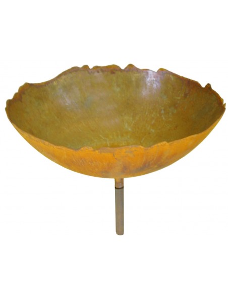 Ripple Schale mit leicht welligem Rand und kurzem Rohr an der Unterseite, Durchmesser 40 cm