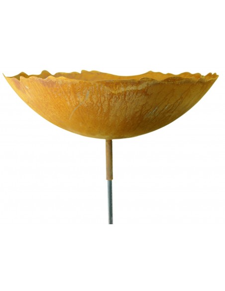 Ripple Schale mit leicht welligem Rand und kurzem Rohr an der Unterseite