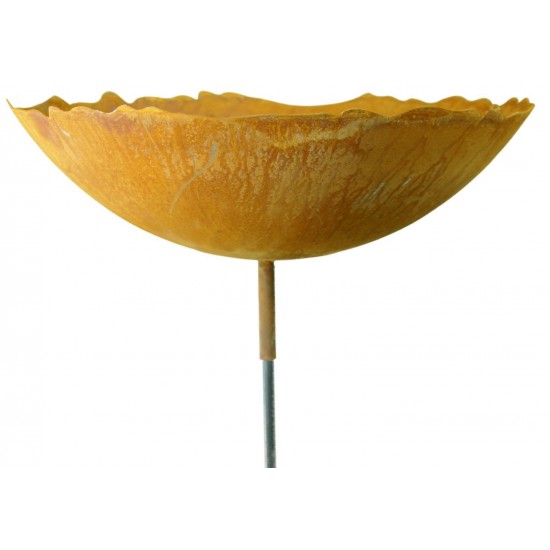 Ripple Schale mit leicht welligem Rand und kurzem Rohr an der Unterseite