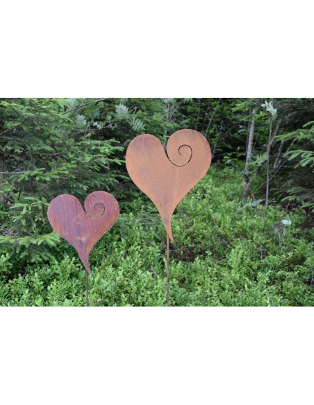 Gartenstecker Herz Edelrost Gartenstecker Herz Edelrost