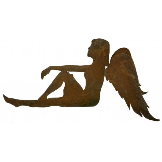 sitzender Engel "Anna" freistehend, Höhe 12 cm Länge 23 cm