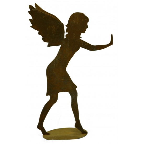 schiebender Engel "Mia" auf Platte, Höhe 66 cm, Breite 38 cm