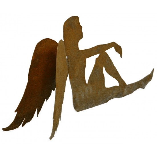 sitzender Engel "Anna" freistehend, Höhe 12 cm Länge 23 cm
