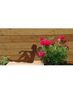 sitzender Engel "Anna" freistehend, Höhe 12 cm Länge 23 cm 2