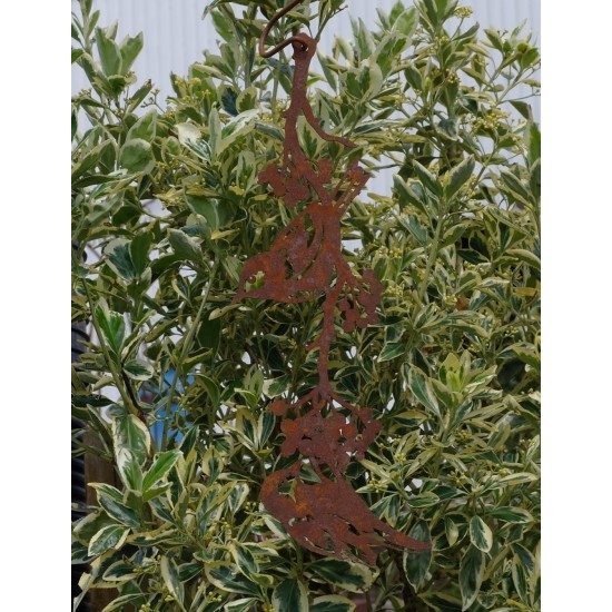 Deko Vögel auf Ast zum Hängen -  aus Edelrost