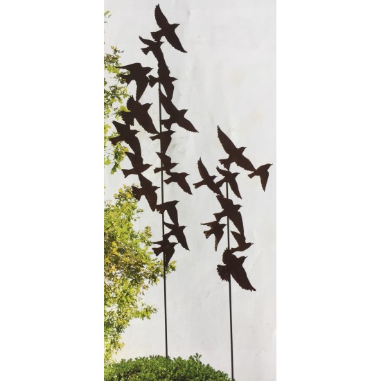 Gartenstecker Vogelschwarm